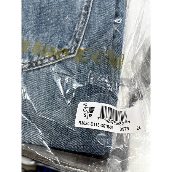 FREE People X Sandrine Rose Bermuda Jean Shorts Size 24 NWT - Picture 8 of 9